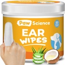 Wipes para el limpiador de oídos de perros – Esposas para perros y gatos – Limpieza, calmante, " Orejas de la picazón desodorantes – Solución para el alivio del oído de mascotas