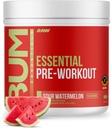 RAW Essential Pre-Workout Powder (Sour Watermelon) - Chris Bumstead Sports Nutrition Supplement for Men &amp; Women - Preworkout Energy Powder with Caffeine, L-Citrulline, L-Tyrosine, " Beta Alanine Blend