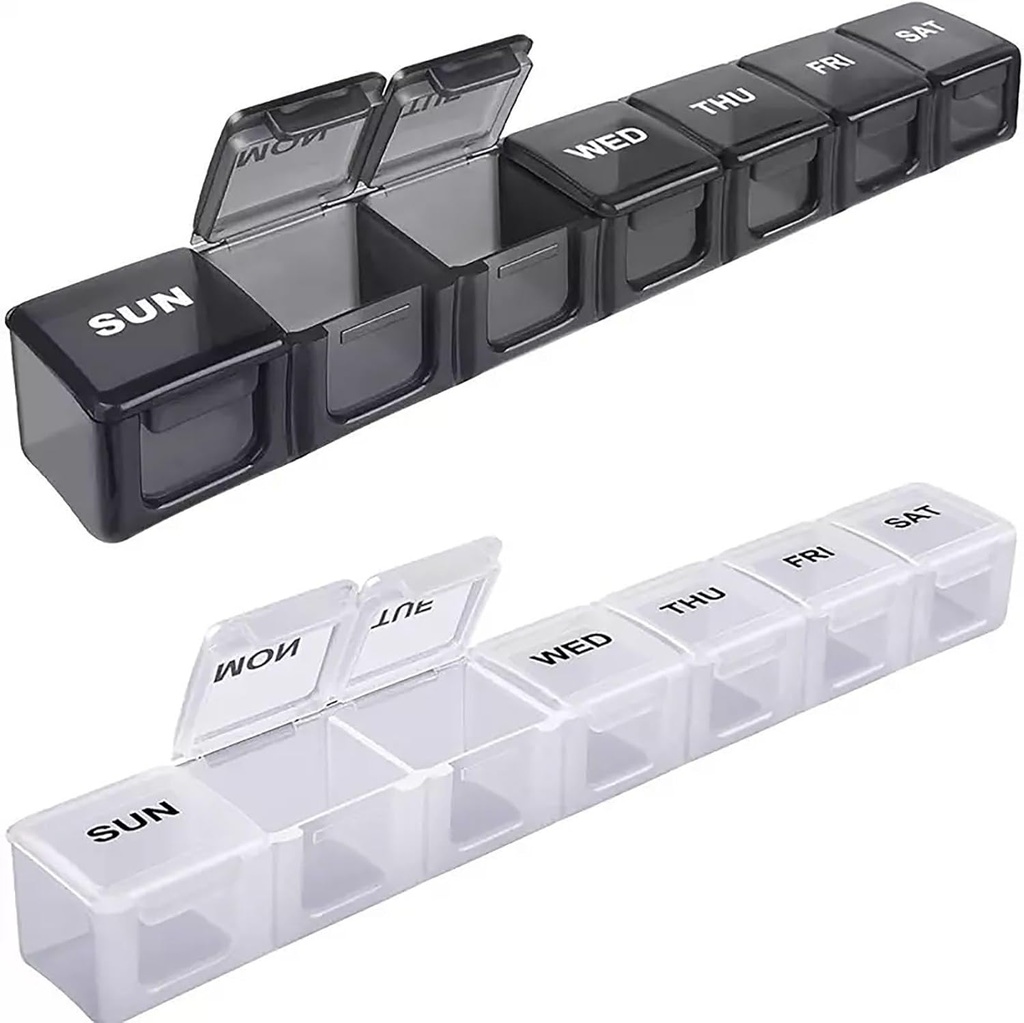 Caja de Píldora; Caja de Compartimiento de 7 días; Dispensador de Píldoras inteligentes; Contenedor de Píldora semanal de plástico; Cajas de Píldora de 7 días