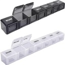 Caja de Píldora; Caja de Compartimiento de 7 días; Dispensador de Píldoras inteligentes; Contenedor de Píldora semanal de plástico; Cajas de Píldora de 7 días