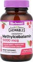 BlueBonnet Nutrition Earth Sweet® Chewables, CellularActive® Methylcobalamin, Raspberry, 5,000 mcg, 60 Tablas Chewable