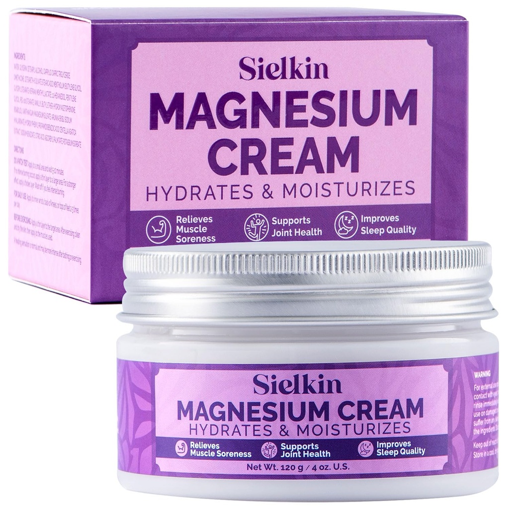 Crema de la pierna de magnesio: mantequilla de magnesio para el sueño dulce