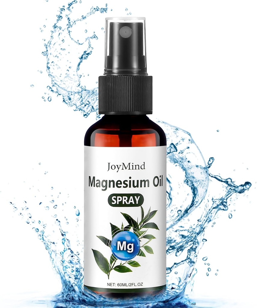 Óleo de Magnesio para Pies - Espray de Magnesio Puro Óleo de Magnesio Orígena de Espray Natural Botella de vidrio - Fácil de Absorb &amp; Use