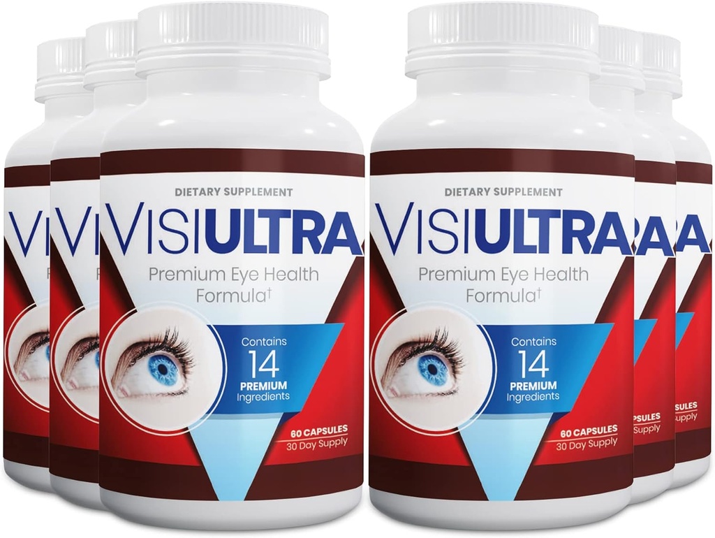 Suplemento de salud ocular – 14 nutrientes esenciales para una visión clara, protección de la luz azul y salud ocular a largo plazo. Apoya Claridad y Bienestar Ocular. 60 cápsulas. (6 paquete)