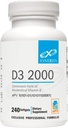 XYMOGEN D3 2000 - Vitamina Biodisponible D3 2000 UI (50 mcg) - Suplemento de vitamina D de alta potencia para apoyar la salud inmunitaria, bonificación + salud cardíaca (240 Softgels)