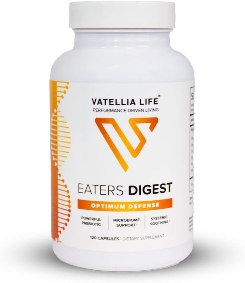 Vatellia Life New from Eaters Digest ← Prebiótico ← Apoyo Digestivo Silencio Gut Soothing ← Saludable Gut Lining Silencio Max Nutrient Absorption  120 Capsules (60-Day Supply)