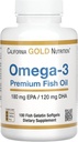 California Gold Nutrition Omega-3 Premium Fish Oil, Concentrated Formula with EPA & DHA, Support for Optimal Lipid Profile & Immune System, Gluten Free, Non-GMO, 100 Fish Gelatin Softgels
