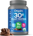 Orgain Organic 30g Vegan Protein Powder, Chocolate 9g EAAs + BCAAs, Plant Protein, 6g Prebiotic + Fiber, 1g Sugar, Pre-Workout, Muscle Support + Recovery - 2.01lb (Packaging May Vary)