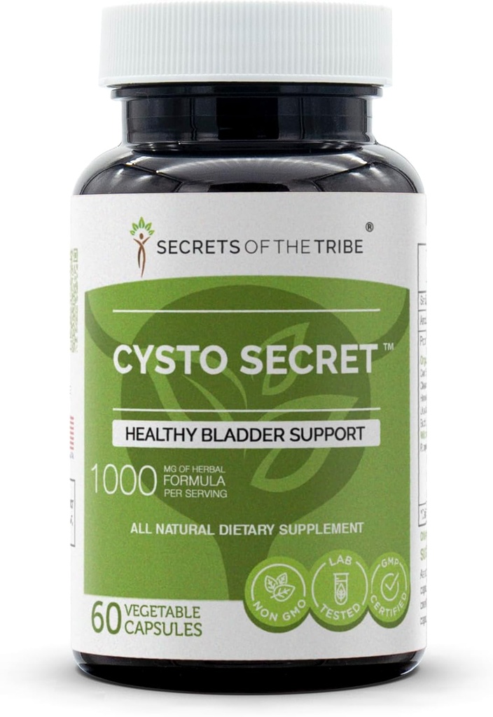 Secretos de la Tribu - Cysto Secret, Healthy Bladder Support, Herbal Supplement Blend (60 Capsules)