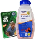 Tablas de antácidos de ultra fuerza - Carbonato de calcio 1000mg - 71 Tabletas Chewable surtido de bayas y volúmenes vitales Consejos de tarjeta Bundle