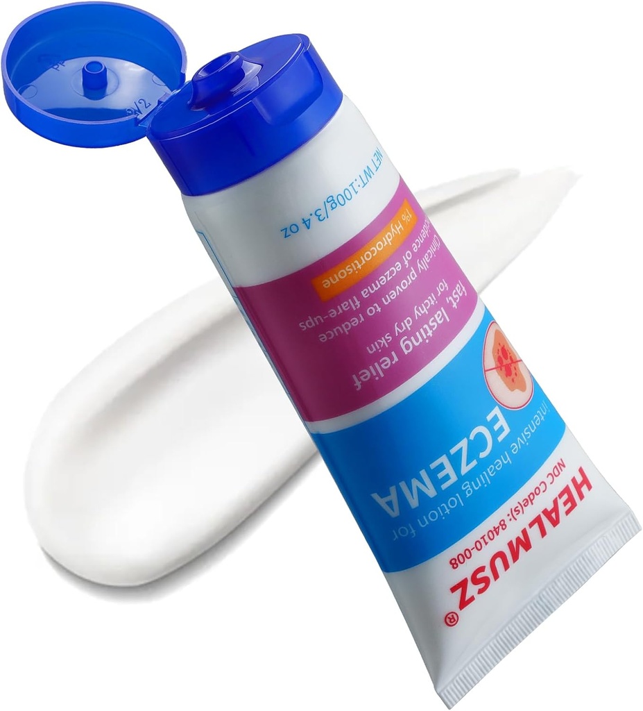 HeALMUSZ Eczema Tratamiento Crema con Hidrocortisona 1% y 0,5% Nifedipine 3,40 onza Terapia Eczema. Actualización, Venta Exclusiva