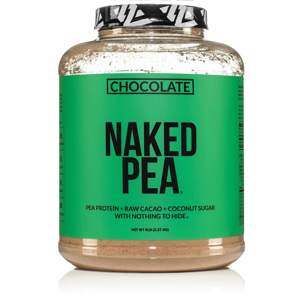 Nutrición NAKED Chocolate Naked Pea Protein Isolate - 5Lb Bulk, Planta Basada, Vegetarian & Vegan Protein. Easy To Digest, Non-Gmo, Gluten Free, Lactose Free, Soy Free