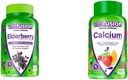 Vitafusion Elderberry Gummy Vitamins 90ct and Calcium Gummy Vitamins 100ct for Bone Teeth Immune Support