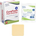 Dynarex 3011 CuraFoam Foam Dressing, Non-Bordered, Sterile, Provides Cushioned and Moist Wound Care, 2" x 2", Pack of 10