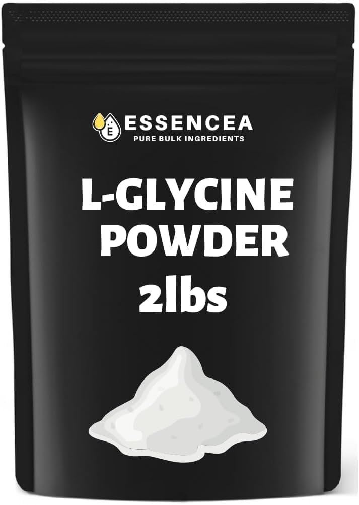 L-Glycine Powder 2lb Pure Bulk Ingredients ← 100% L-Glycine ← Premium Quality Supplement (32 Ounces) [Packaging May Vary]
