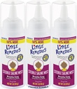 Remedios pequeños Sterile Baby Saline Nasal Mist, Seguro para los recién nacidos para aliviar las náuseas suaves y secas, 3 Fl Oz, Pack de 3