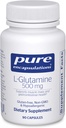 Pure Encapsulations L-Glutamine 500 mg - Suplemento para Immune and Digestive Support, Gut Health and Lining, Metabolism, y Muscle Support* - con Free-Form L-Glutamine - 90 cápsulas