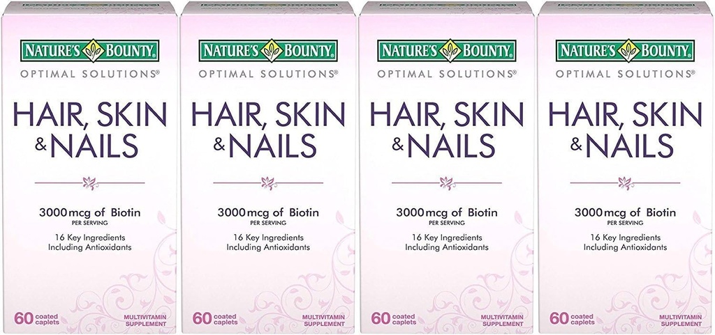 La naturaleza Bounty Hair, Skin y Nails Caplets 60 ea (Pack of 4)