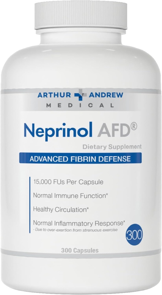 Arthur Andrew Medical, Neprinol AFD, Multi Enzyme Blend con Serrapeptase & Nattokinase, 300 Conde (Pack of 1)