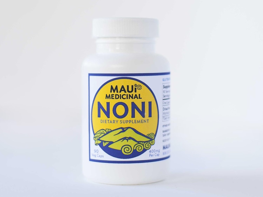 Kona Noni 90 Vcaps 400mg por cápsula de fruta orgánica entera