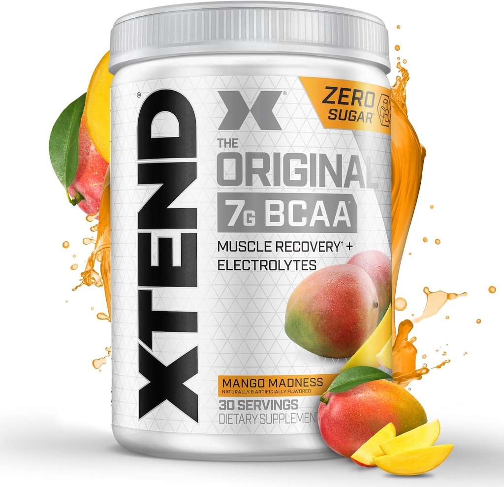 Xtend XTEND Original BCAA Powder 7g BCAA and 2.5g L-Glutamine, Sugar Free Post Workout Muscle Recovery Drink with Amino Acids for Men & Women, 30 Servings