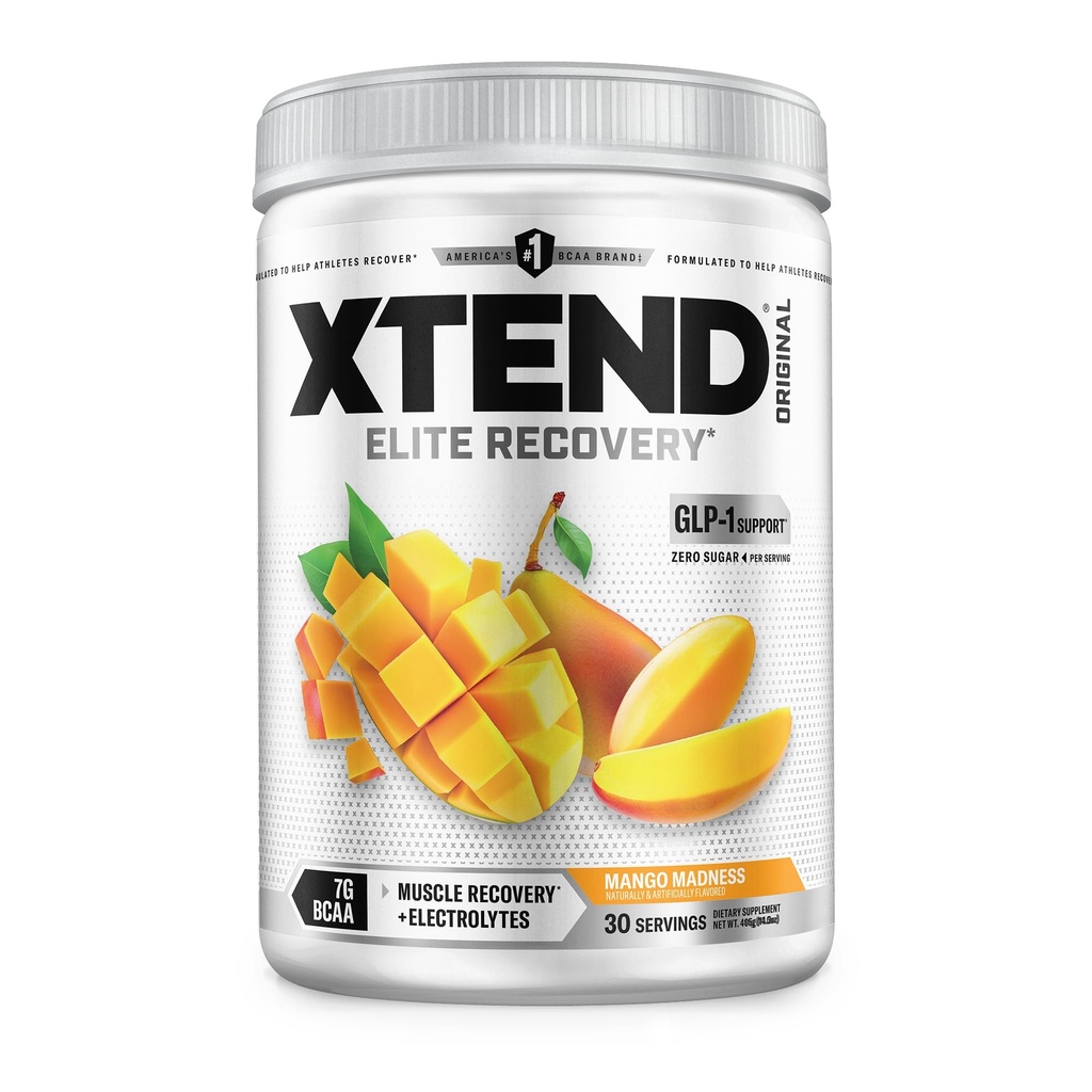 Xtend XTEND Original BCAA Powder 7g BCAA y 2.5g L-Glutamina, Sugar Free Post Workout Muscle Recovery Bebida con Aminoácidos para Hombres, 30 Servimientos