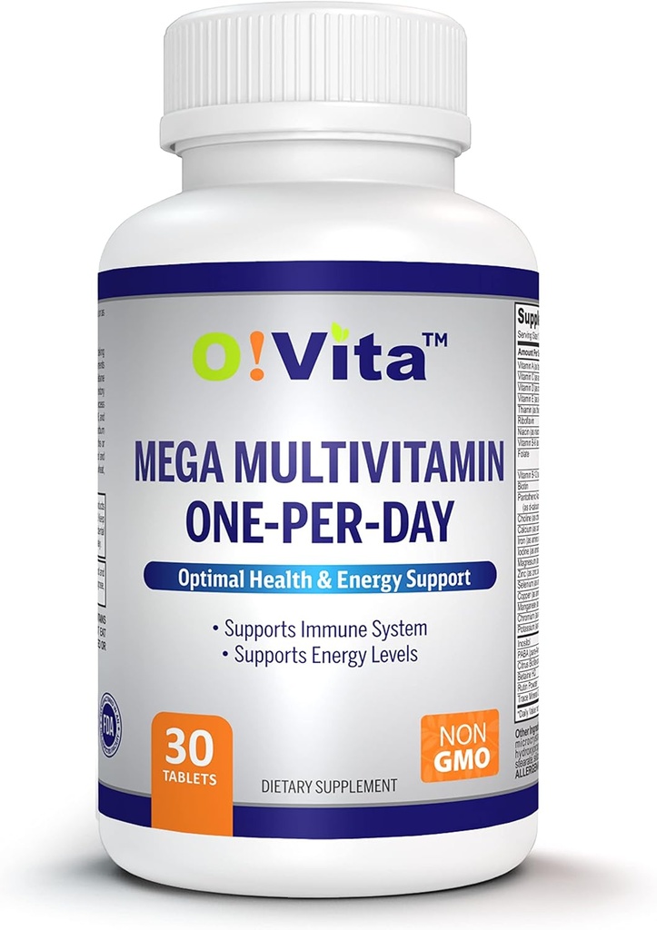 Mega Multivitamínico Un día por día, apoya el sistema inmunitario, la salud fundamental, el espectro completo de vitaminas y minerales, y mucho más ...30 días de suministro (30 tabletas no transgénicos)
