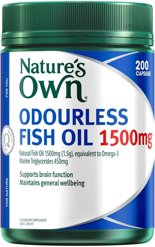 La propia omega 3 alta fuerza aceite de pescado sin olor 1500 MG X 200 cápsulas