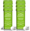 Viter Energy 40mg Caffeine Mints - Sugar Gratis, B Vitaminas, Vegan, Boosts Fast Energized Alert Focus, Caffeinated Nootropic Supplement Pills (Spearmint Flavor, 20pcs, 6 Pack, 120pcs Total)