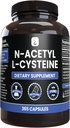 PURE ORIGINAL INGREDIENTES N-Acetyl L-Cysteine (365 cápsulas) No Magnesium Or Rice Fillers, Siempre Puro, Lab Verified