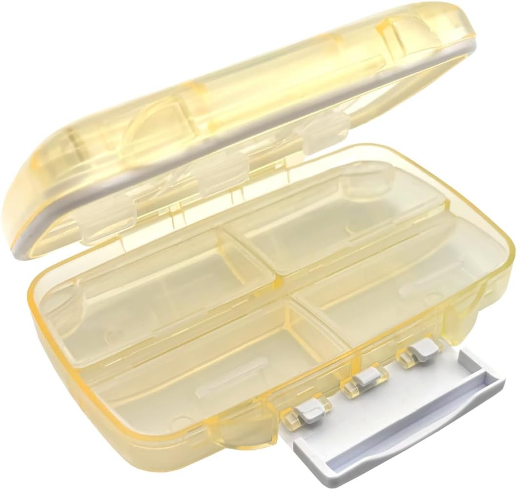 EZY DOSE Moisture-Proof Pill Case, Planner de Medicina, Caja de Organizador de Vitaminas, Travel-Friendly, Latch-Closure to Secure Contents, 7 Compartimientos Individuales Múltiples Tamaños con sello de Tight, Medium, Cream