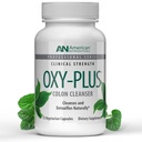 Nutriceuticals americanas - Oxy-Plus - Detox de limpieza de colon para el alivio - Reduce el metal pesado -Estreñimiento Alivio para Mujeres, Hombres, Adultos - Actuación rápida , Sin gas / Bloating - 75 cápsulas (3-4 Fuente semanal)