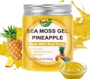 Orgánica Mos de Mar Gel,(10OZ) Irlandés Seamoss Gel Hecho con frutas frescas reales,Gluten-Free limitadaVegan Amistoso complejoNon-GMO Superalimentos con todas las vitaminas naturales esenciales,Minerales (Pineapple)