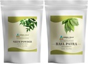 HERBAL HILLS Neem Leaf Powder y Bilva Bael Powder Pack de 2 Combo