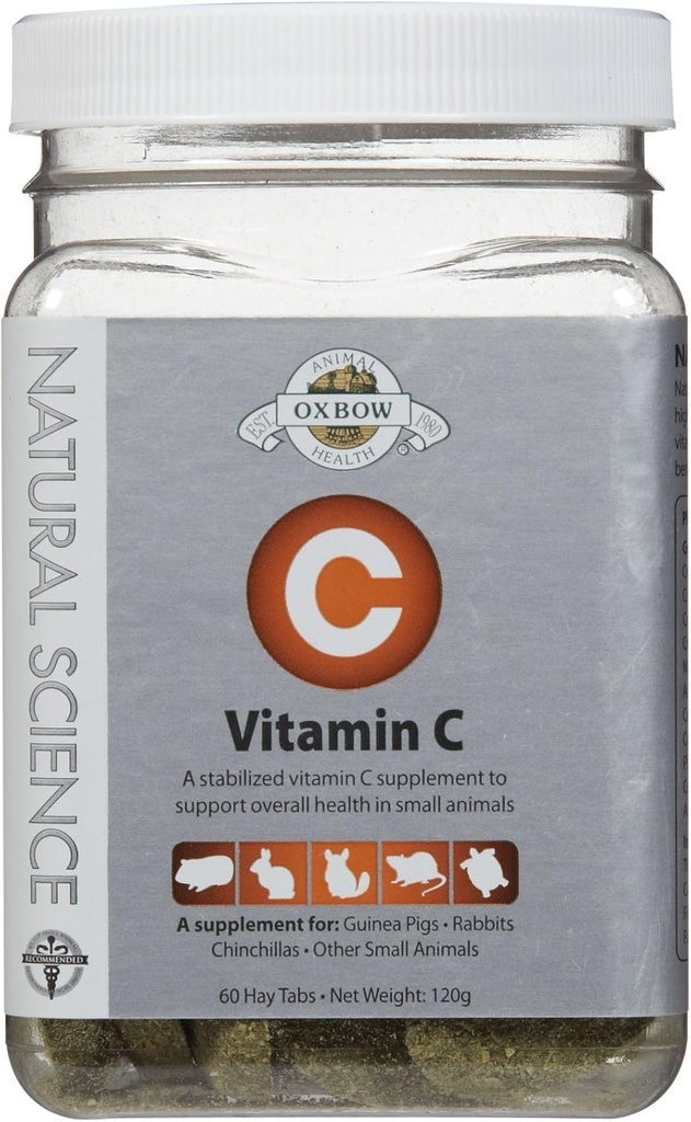 Oxbow Natural Science Vitamina C Suplemento 60 pestañas 120g