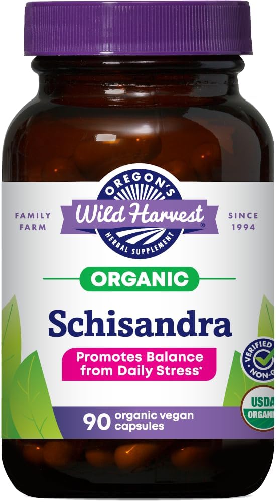 Oregon's Wild Harvest Schisandra Organic Herbal Supplement, 90 Count