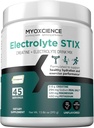 MYOXCIENCE Electrolyte STIX ← Creatine Electrolyte Powder  durable Recuperación del ejercicio &amp; Muscle Development w/Real Salt (Unflavored) (Jar 45 ct)