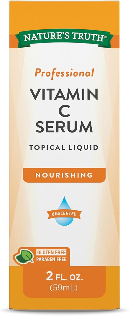 La verdad de la naturaleza Vitamina C Suero 2 oz tóxico Petróleo para la cara " Esquía  durable Nourishing " Unscented