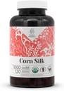 Corn Silk USDA Organic 120 Capsules ← High-Potency Natural Supplement TEN Certified Organic Vegetarian Capsules and Organic Corn Silk (Zea Mays) Dried Silk (120 Capsules)