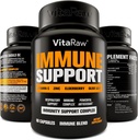 Immune Support Vitaminas - Elderberry con zinc, vitamina C y ajo para adultos - Sambucus Black Elderberry Capsules &amp; Echinacea Immunity Renewal Complex