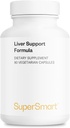 Supersmart - Liver Support Fórmula (Fórmula avanzada) - con Silymarin Milk Thistle, L-Methionine, Reducido Glutathione, Picrorhiza Kurroa, Artichoke ← No Gluten Free - 90 Vegetarian Capsules