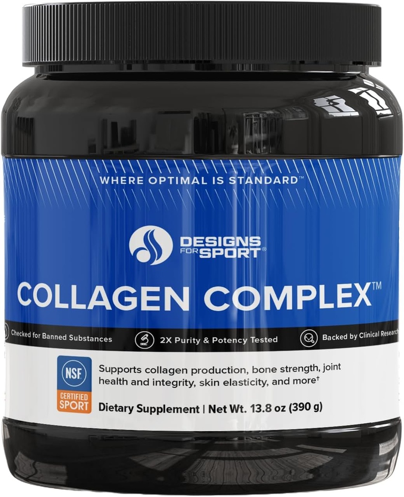 Diseños para Complejo Deportivo Collagen - NSF Certified for Sport Collagen Peptides Powder - Collagen for Joints, Bone Strength, Skin Elasticity (13.8 oz)