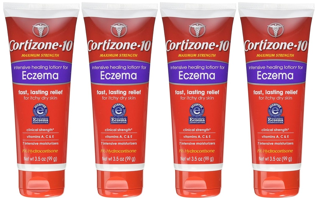 Cortizone 10 Intensivo Sanación Eczema Loción 3.5 Oz (4 Pack)