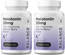 Melatonin 20mg Tablas rápidas de disuelve - Alta potencia, Actuación rápida, Asistencia natural para el sueño - Ayudas para el sueño para adultos - Fórmula libre de drogas - 120 pastillas para dormir - Pack de 2
