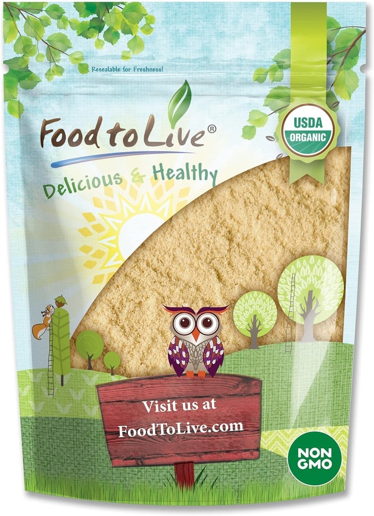 Comida para vivir - Pólvora de Setas Mane de León Orgánica, 8 onzas - Eleva tu Cerebro Wellness con Premium, No-GMO, Natural, y Vegan Superfood a Mejor Focus