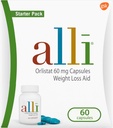 Alli Diet Weight Píldoras Suplemento, Orlistat 60mg Capsules Starter Pack, Ayuda para la pérdida de peso sin receta, 60 conteo(Pack of 1)