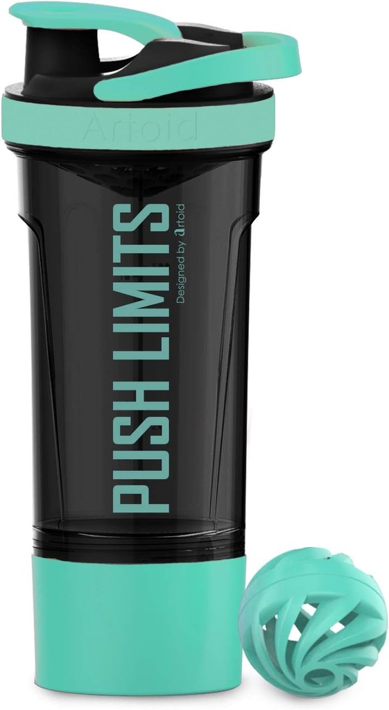 Modo Artoid 24 botellas Protein, tecnología de mezcla dual, BPA Gratis, Aqua Green/Black