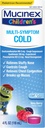 Mucinex Alivio Frío Multi-Síntoma para Niños Alivio Líquido- Alivia la nariz suave, Congestión de pecho, Tos &amp; Mucus, Sosorante &amp; Tos Supresor con Dextromethorphan, Guaifenesin, Fenilefrina, 4 oz.