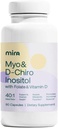MIRA PCOS Suplemento, Myo Inositol & D-Chiro Inositol 40:1 Ratio, Ayuda a promover el equilibrio hormonal y apoyar el metabolismo de la salud ovárica, 90 cápsulas (30 servidos), 1 botella