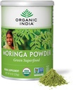 ORGANIC INDIA Moringa Powder - Moringa Oleifera Leaf Herbal Supplement, Green Superfood, Nutrient Dense, Pure Plant Protein, Vitamin A, E, K, Iron, Calcium, Fiber, Vegan, USDA Certified Organic - 8 oz
